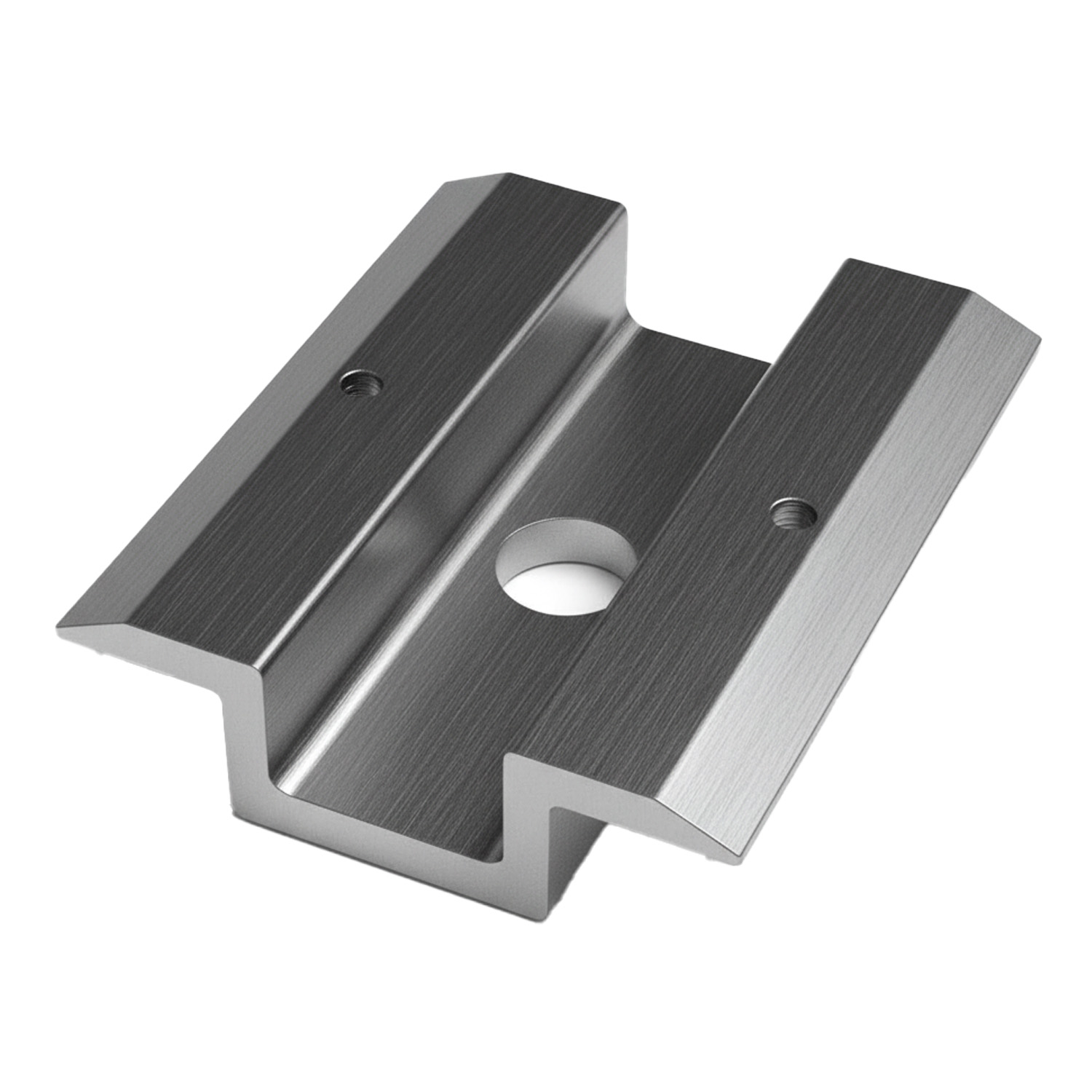 Morsetto centrale / universale 41x50 con piedini di messa a terra - argento