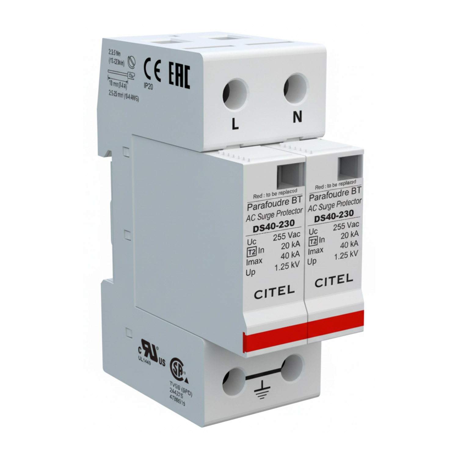 Scaricatore di sovratensioni CITEL AC monofase T2 / C461501 DS42-230